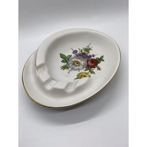 Flora Keramiek Gouda Holland Carla 1061 Ashtray Vintage Approx 7”x6” X 1.5”